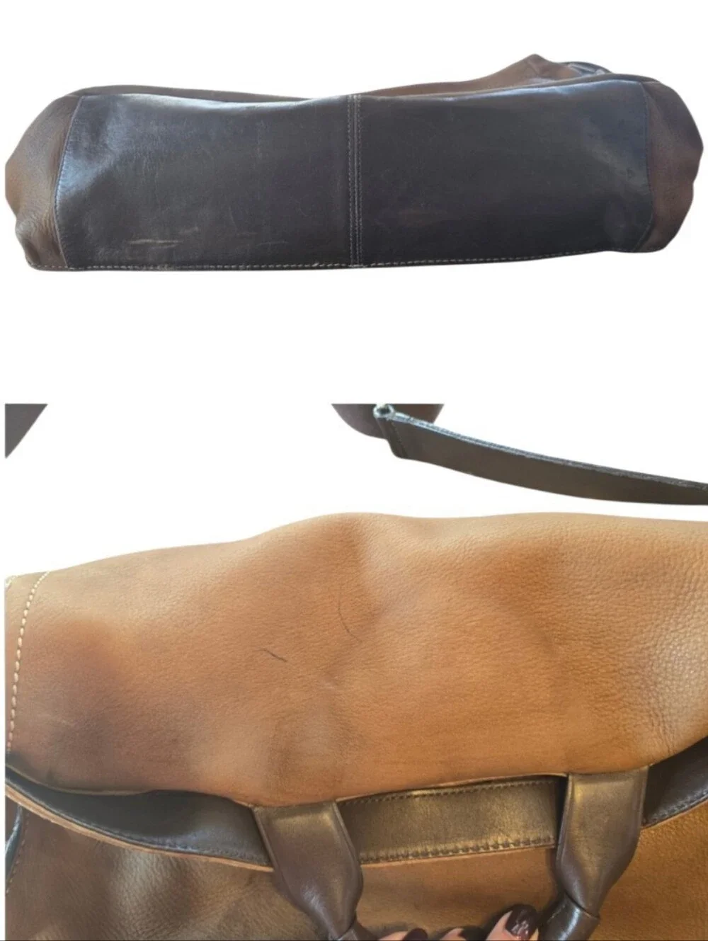 Coach Vintage Brown Leather Messenger Bag Briefcase